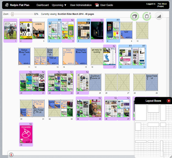 Screenshot of Flatplan tool